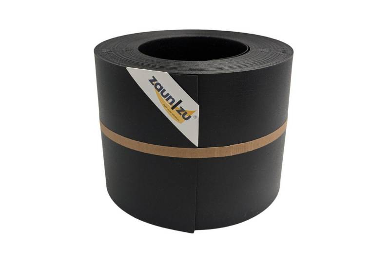 zaunzu Sichtschutzstreifen ECO Streifen für Doppelstabmatten Schwarz 26m, (1 Rolle, tolle warme Struktur), 2 Jahre garantierte Farbechtheit von zaunzu