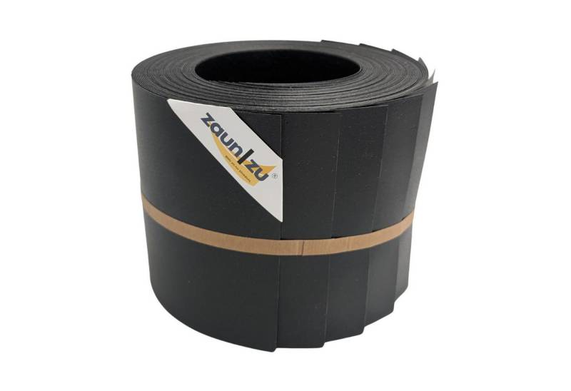 zaunzu Sichtschutzstreifen ECO Streifen für Doppelstabmatten Schwarz 10x2,55m, (1 Streifen, tolle warme Struktur), 2 Jahre garantierte Farbechtheit von zaunzu