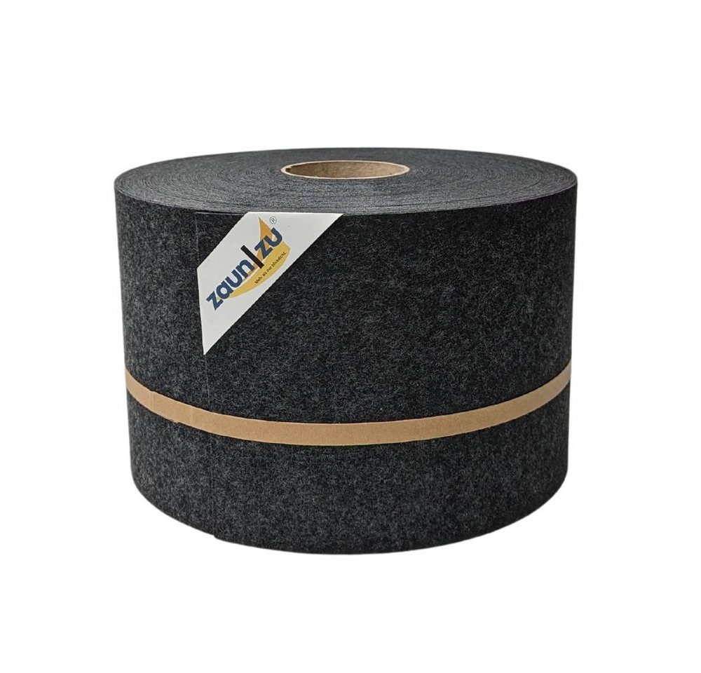 zaunzu Sichtschutzstreifen Design Vlies für Doppelstabmatten Schwarzgrau 35m, (1 Rolle, nachhaltiger Sichtschutz), 2 Jahre garantierte Farbechtheit von zaunzu