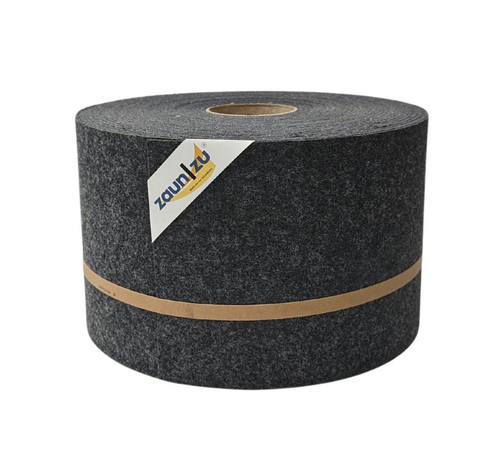 zaunzu Sichtschutzstreifen Design Vlies für Doppelstabmatten Anthrazit 50m, (1 Rolle, tolle warme Struktur), 2 Jahre garantierte Farbechtheit von zaunzu