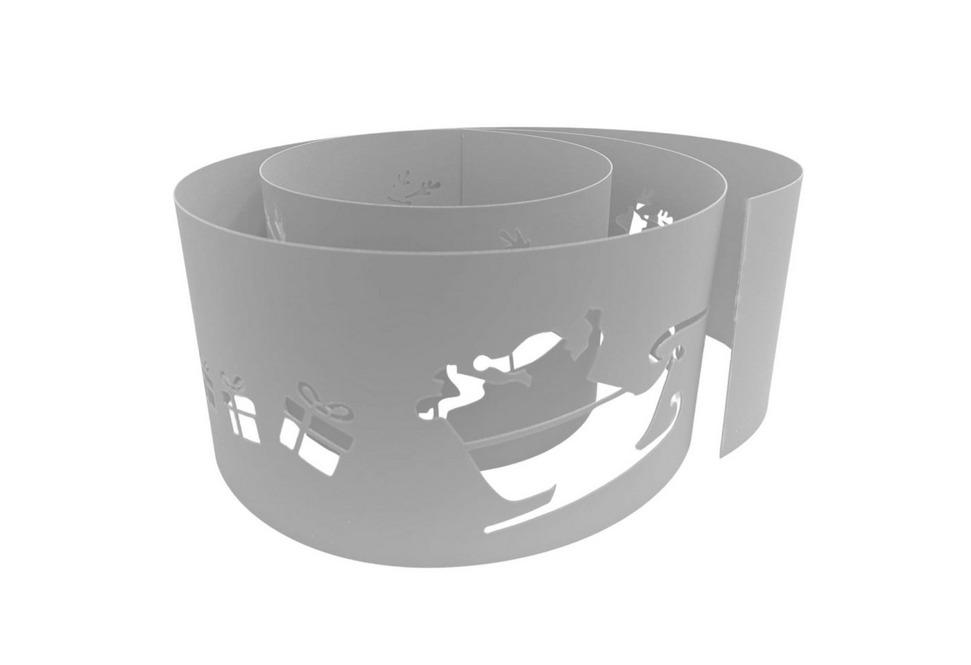 zaunzu Sichtschutzstreifen zaunzu PREMIUM Weihnachten SANTA CLAUS Lichtgrau, (1x Einzelstreifen, für Doppelstabmattenzaun), 5 Jahre garantierte Farbechtheit von zaunzu