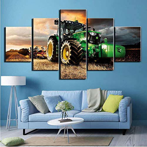 zayduo Leinwandbilder Bilder auf Leinwand malerei 5 stück Kunst Traktor HD gedruckt wandkunst wohnkultur leinwand malerei Bild poster-80 * 150cm von zayduo