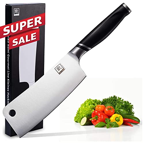 zayiko NAMI kleines Chai Dao Kochmesser 31 cm mit 17,5cm Klinge aus deutschem Edelstahl und ergonomischen Griff aus ABS, Vielseitiges Profi-Küchenmesser, Chefmesser, Metzgermesser, Kochmesser zayiko NAMI kleines Chai Dao Kochmesser 31 cm mit 17,5cm Klinge aus deutschem Edelstahl und ergonomischen Griff aus ABS, Vielseitiges Profi-Küchenmesser, Chefmesser, Metzgermesser, Kochmesser von zayiko