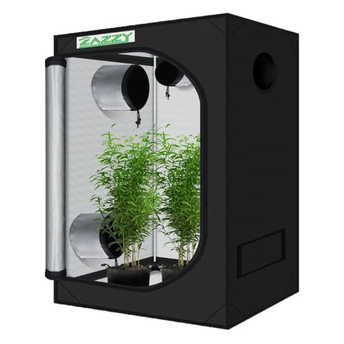 zazzy Grow Zelt, 61 x 91,4 x 152,4 cm, Hydrokultur-Anzuchtraum, reflektierendes Mylar-Wachstumszelt mit Fenster und Bodenwanne für Zimmerpflanzen zazzy Grow Zelt, 61 x 91,4 x 152,4 cm, Hydrokultur-Anzuchtraum, reflektierendes Mylar-Wachstumszelt mit Fenster und Bodenwanne für Zimmerpflanzen von zazzy