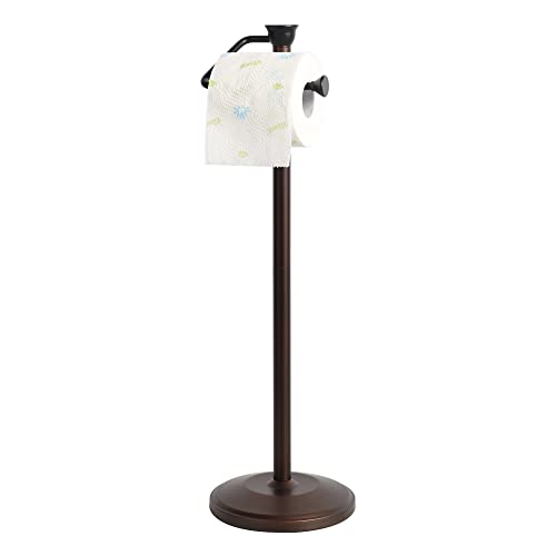 ZCCZ Toilettenpapier Halter Stand - Toilettenpapierständer aus hochwertigem Metall, stehender Klopapierhalter mit Standfuß, Toilettenpapierhalter – 60 cm – Für Wohnung und Büro – Bronze von zccz