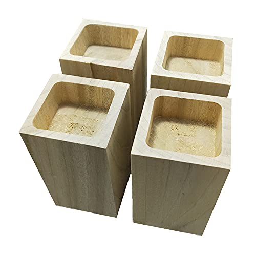 10X10cm Möbelerhöher Betterhöhung Tischerhöher Holzmöbel Raiser Möbelerhöhung Fügt Höhe zu Betten Sofas Schränken ?4 Stück (10cm) von zcru004