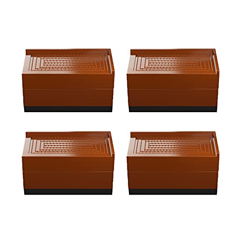 11.5 * 6cm Möbelerhöhung Möbelerhöher Platz Möbelfüße Tisch Bett Schrank Couch Sofa Stuhl Stühle Teetisch Nachttisch Hocker Beine Ersatzkabinettfüße Möbelaufsteller Braun ?4 Stück (7.5cm) von zcru004