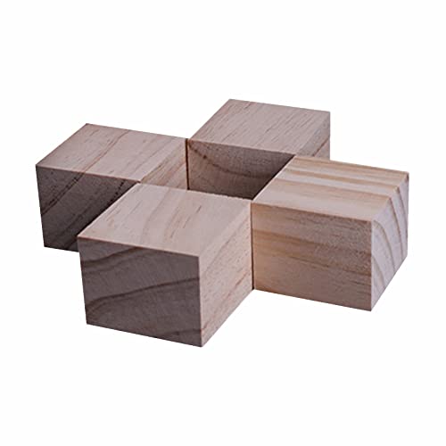 12X12 cm Holz Möbelerhöhung Möbel Risers aus Möbelerhöher Betterhöhung Tischerhöher Bed Riser Betten Sofas Schränken,Holzfarbe 4 Stück (5cm) von zcru004