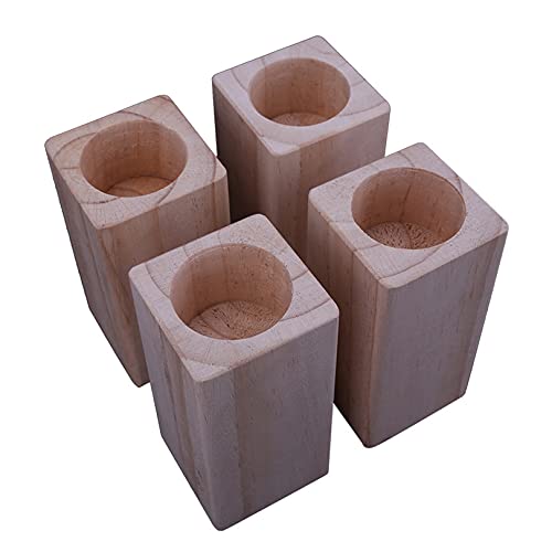15 cm Hoher Holzmöbelheber Möbelerhöher Betterhöhung Möbelerhöhung Tischerhöher,Möbelfüße Geeignet für Möbel Erhöhen Ansteigen 4 Stück (5cm) von zcru004