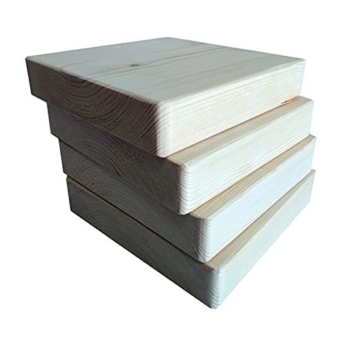 15x15cm Echt Holz Möbelerhöher Möbelerhöhung Betterhöhung Bed Riser Möbelfüße Möbelerhöhung Tischerhöher Elefantenfuß für Bett Tischbeine ?Sofafuss 4 Stück (3cm) von zcru004