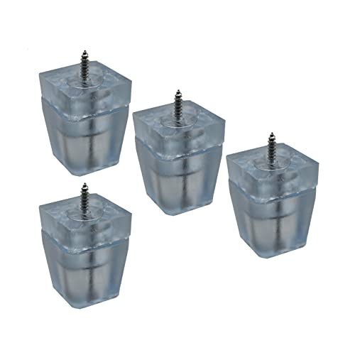 30 * 40 mm PVC-Material Möbelpads Rutschfeste Möbelfüße Anti-Rutsch Möbel Fuß Schutz Pads mit Schrauben für Schreibtische Sofas Stühle 4 Stück (Transparent) von zcru004