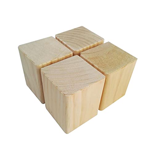 5 cm Möbelerhöhung Möbel Risers aus Holz Möbelerhöher Betterhöhung Möbelerhöhung Tischerhöher Bed Riser fügt 5 cm Höhe zu Betten Sofas Schränken,Set von 4 (8x8cm) von zcru004