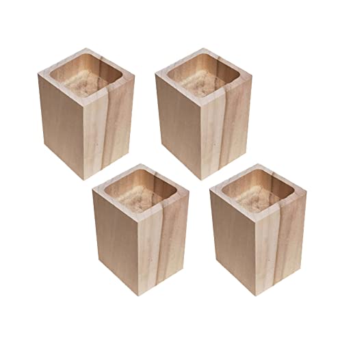 5X5cm Möbelerhöher Betterhöhung Tischerhöher Holzmöbel Raiser Möbelerhöhung Fügt Höhe zu Betten Sofas Schränken ​4 Stück (10cm) von zcru004