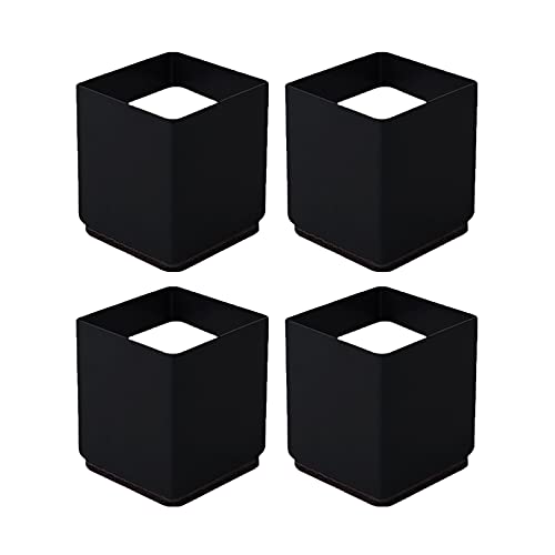 5cm Möbelerhöhung aus Karbonstahl Selbstklebende Möbelerhöhung Fügt Höhe zu Betten, Sofas Schränken Möbelhöhe Elefantenfuß Bed Riser, Set von 4 (6cm,Black) von zcru004