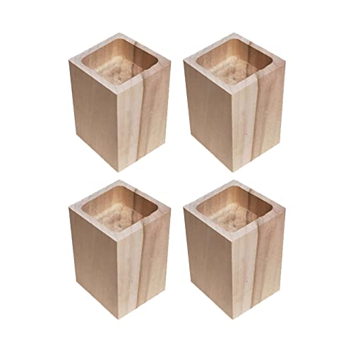 6X6cm Möbelerhöher Betterhöhung Tischerhöher Holzmöbel Raiser Möbelerhöhung Fügt Höhe zu Betten Sofas Schränken ?4 Stück (20cm) von zcru004