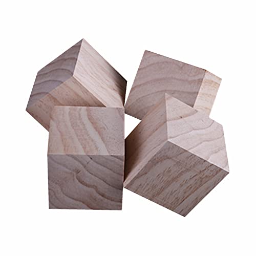 8X8 cm Holz Möbelerhöhung Möbel Risers aus Möbelerhöher Betterhöhung Tischerhöher Bed Riser Betten Sofas Schränken,Holzfarbe 4 Stück (5cm) von zcru004