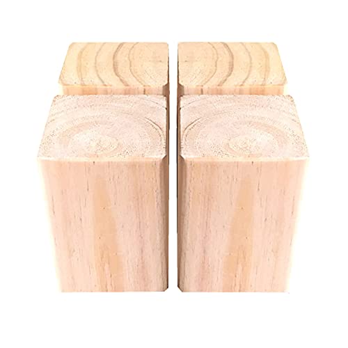 9x9cm Möbelerhöhung Möbel Risers aus Holz Möbelerhöher Betterhöhung Möbelerhöhung Tischerhöher Bed Riser ?Höhe zu Betten Sofas Schränken,Set von 4 (8cm) von zcru004