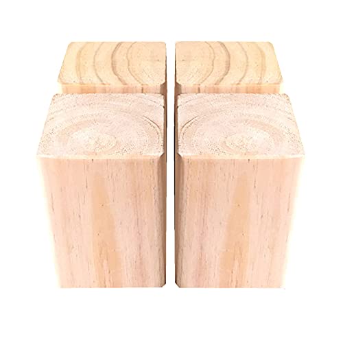 9x9cm Möbelerhöhung Möbel Risers aus Holz Möbelerhöher Betterhöhung Möbelerhöhung Tischerhöher Bed Riser ​Höhe zu Betten Sofas Schränken,Set von 4 (8cm) von zcru004