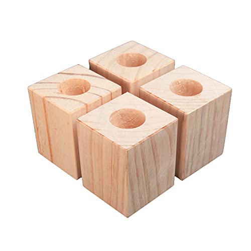 Höhe 10 cm Möbelerhöher Betterhöhung Tischerhöher Möbelerhöhung Fügt Höhe zu Betten Sofas Schränken Haushaltsmöbeln aus Holz 4-teiliges Set (4.2cm) von zcru004