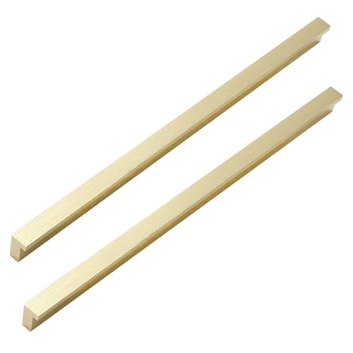 L Form Aluminiumlegierung Möbelgriff Schubladengriff Möbelknäufe Griffleiste Griffe Schrankgriffe Türklinke Küchengriff Gold 2 Stück (Overall length 1000mm) von zcru004
