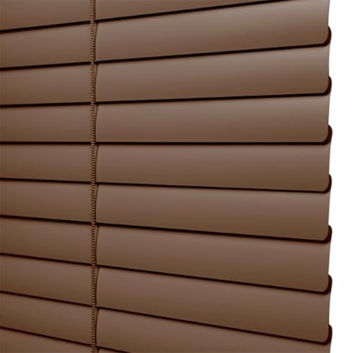 Mattes Braun Aluminium Jalousie Verdunkelungsrollo Fensterrollo Rollo Seitenzugrollo Plissee Schalusie Fenster Jalousien Sonnenschutzrollos Für Haus/küche/büro,Individuell Gestaltbar (130×280cm) von zcru004