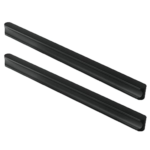 Möbelgriff Aluminiumlegierung Handgriff Griffleiste Schubladengriff Schrankgriffe Türklinke Möbelknäufe Küchengriff Schwarz 2 Stück (Overall length 1200mm) von zcru004