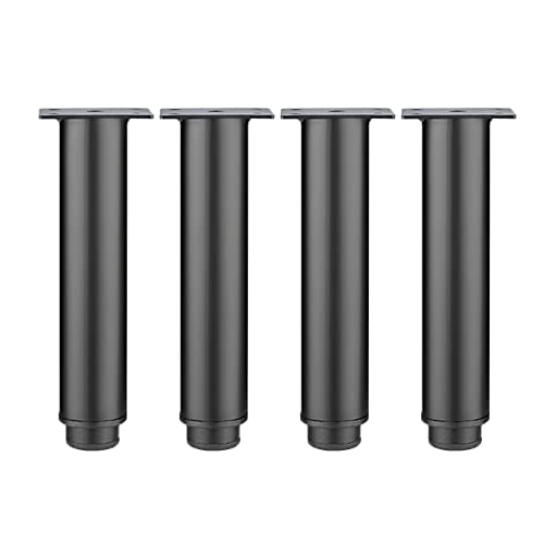 Piedini per Mobili Gambe Regolabili per Mobili Piedini Regolabili in Altezza Aumenta Rotondi Gamba per Mobili e per Scrivanie Moderne Nero Opaco 4 Pezzi (25-42cm) von zcru004