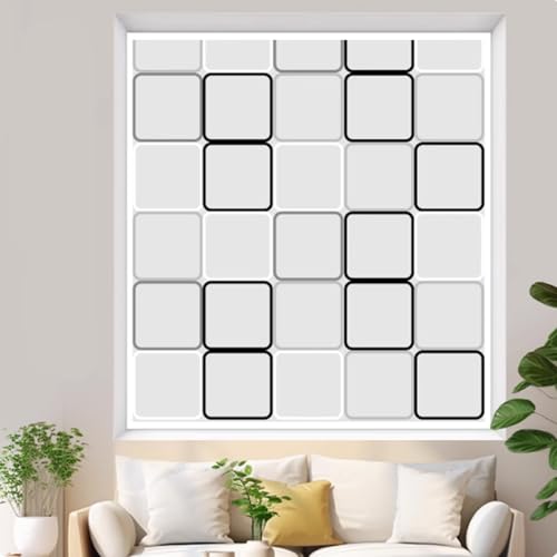 Quadratgitter PE-Material Wärmeschutzvorhang Thermofolie Gegen Kälte Kälteschutzfolie Thermo Vorhang Selbstklebend Fensterisolierfolie für Winter Weiß Seitenrand (180x230cm) von zcru004