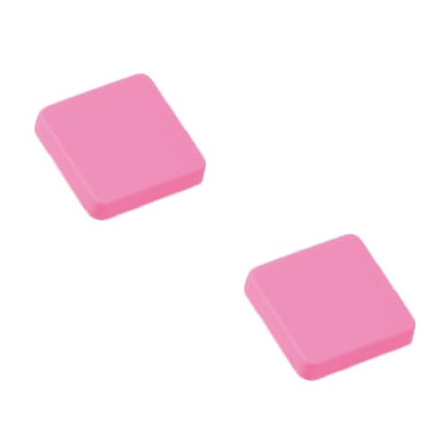 Quadratische Form Möbelknäufe Weichkautschuk Schubladengriff Küchengriff Möbelgriff Schrankgriffe Türklinke 2 Stück (Pink) von zcru004
