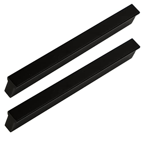 T-Form Schrankgriffe Möbelgriff Türschnalle Schubladengriff Möbelknäufe Griffleiste Türklinke Küchengriff Schwarz 2 Stück (Overall length 1000mm) von zcru004