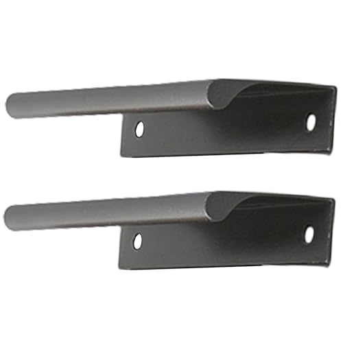 zcru004 Dunkelgrau Aluminiumlegierung Unsichtbare Griffe Möbelgriffe Schrankgriffe Verdeckter Schubladengriff Fingerkantenzuggriff Kabinett Griffe 2 Stück (Length 70mm) von zcru004