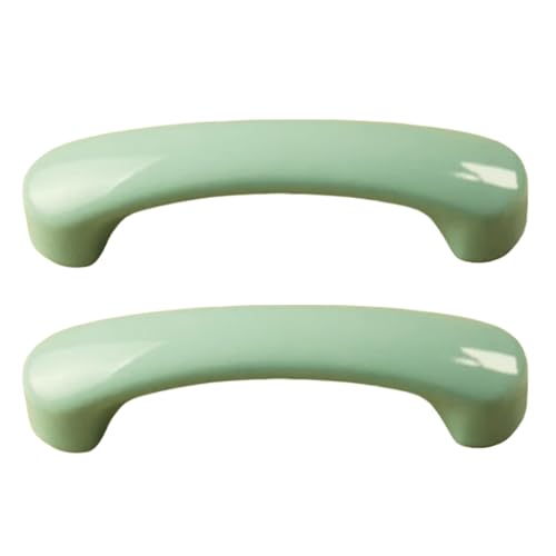 zcru004 Keramik Möbelgriffe Schubladengriffe Küchengriff Türgriffe Möbelknöpfe Küchenschränkegriffe Kleiderschrank Schrankgriffe 2 Stück (Green) von zcru004