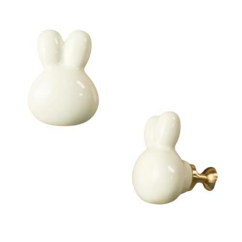 zcru004 Keramik Schubladengriffe Möbelgriffe Küchengriff Türgriffe Möbelknöpfe Küchenschränkegriffe Kleiderschrank Schrankgriffe Mit Messingfuß 2 Stück (White) von zcru004