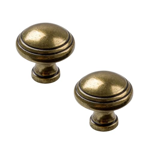 zcru004 Möbelgriffe Zinklegierung Küchenschränkegriffe Schubladengriffe Küchengriff Türgriffe Möbelknöpfe Kleiderschrank Schrankgriffe Bronze Gold 2 Stück (Single Hole) von zcru004