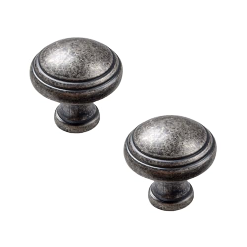 zcru004 Möbelgriffe Zinklegierung Küchenschränkegriffe Schubladengriffe Küchengriff Türgriffe Möbelknöpfe Kleiderschrank Schrankgriffe Bronze Silber 2 Stück (Single Hole) von zcru004