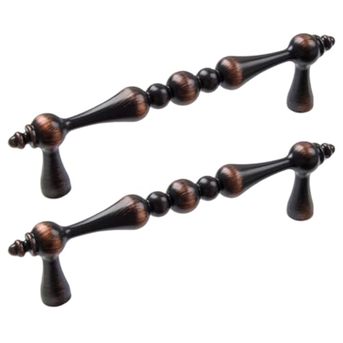 zcru004 Möbelgriffe Zinklegierung Küchenschränkegriffe Schubladengriffe Küchengriff Türgriffe Möbelknöpfe Kleiderschrank Schrankgriffe Schwarz Rot Bronze 2 Stück (Hole distance 96mm) von zcru004