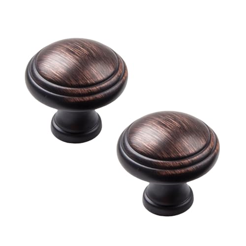 zcru004 Möbelgriffe Zinklegierung Küchenschränkegriffe Schubladengriffe Küchengriff Türgriffe Möbelknöpfe Kleiderschrank Schrankgriffe Schwarz Rot Bronze 2 Stück (Single Hole) von zcru004