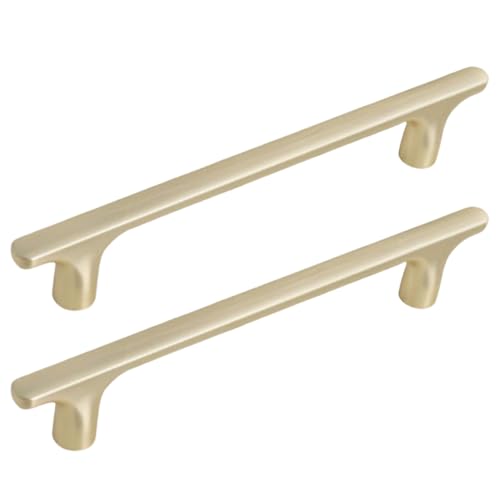 zcru004 Möbelgriffe Zinklegierung Türgriffe Schubladengriffe Küchengriff Möbelknöpfe Küchenschränkegriffe Kleiderschrank Schrankgriffe Gezogenes Kupfer 2 Stück (Hole distance 128mm) von zcru004