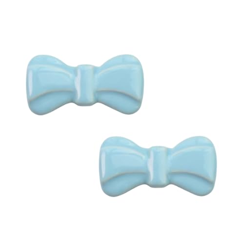 zcru004 Schmetterlinge Keramik Türgriffe Schubladengriffe Möbelgriffe Küchengriff Möbelknöpfe Küchenschränkegriffe Kleiderschrank Schrankgriffe 2 Stück (Blue,Small) von zcru004