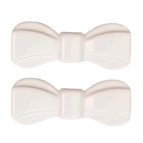 zcru004 Schmetterlinge Keramik Türgriffe Schubladengriffe Möbelgriffe Küchengriff Möbelknöpfe Küchenschränkegriffe Kleiderschrank Schrankgriffe 2 Stück (White,Large) von zcru004