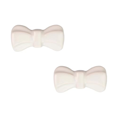 zcru004 Schmetterlinge Keramik Türgriffe Schubladengriffe Möbelgriffe Küchengriff Möbelknöpfe Küchenschränkegriffe Kleiderschrank Schrankgriffe 2 Stück (White,Small) von zcru004