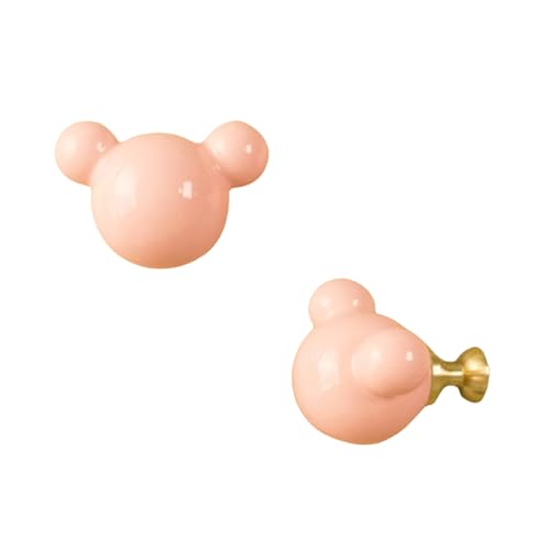 zcru004 Türgriffe Keramik Schubladengriffe Möbelgriffe Küchengriff Möbelknöpfe Küchenschränkegriffe Kleiderschrank Schrankgriffe Mit Messingfuß 2 Stück (Pink) von zcru004