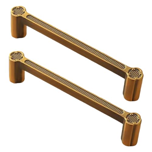 zcru004 Zinklegierung Möbelgriffe Küchenschränkegriffe Schubladengriffe Küchengriff Türgriffe Möbelknöpfe Kleiderschrank Schrankgriffe 2 Stück (Bronze,hole pitch 128mm) von zcru004