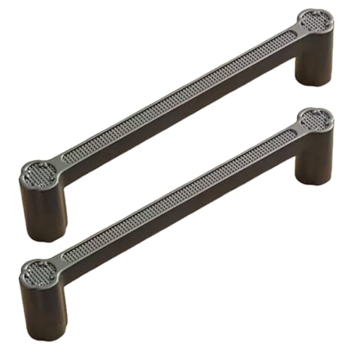 zcru004 Zinklegierung Möbelgriffe Küchenschränkegriffe Schubladengriffe Küchengriff Türgriffe Möbelknöpfe Kleiderschrank Schrankgriffe 2 Stück (Pearl Grey,hole pitch 128mm) von zcru004