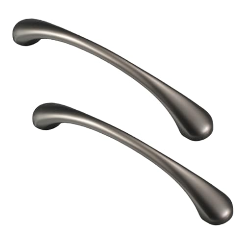 zcru004 Zinklegierung Schrankgriffe Möbelgriffe Türgriffe Schubladengriffe Möbelknöpfe Küchenschränkegriffe Küchengriff Kleiderschrank Perlgrau 2 Stück (Hole distance 96mm) von zcru004