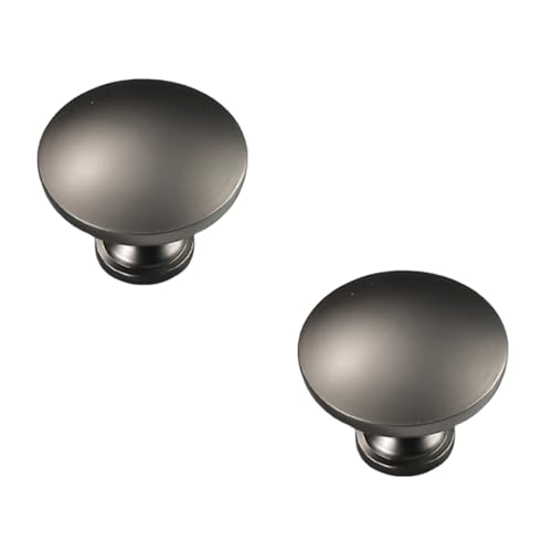 zcru004 Zinklegierung Schrankgriffe Möbelgriffe Türgriffe Schubladengriffe Möbelknöpfe Küchenschränkegriffe Küchengriff Kleiderschrank Perlgrau 2 Stück (Single Hole) von zcru004