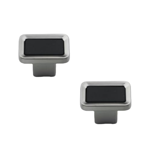 zcru004 Zinklegierung Türgriffe Schrankgriffe Möbelgriffe Schubladengriffe Möbelknöpfe Küchenschränkegriffe Küchengriff Kleiderschrank Schwarz Silber 2 Stück (Single Hole) von zcru004