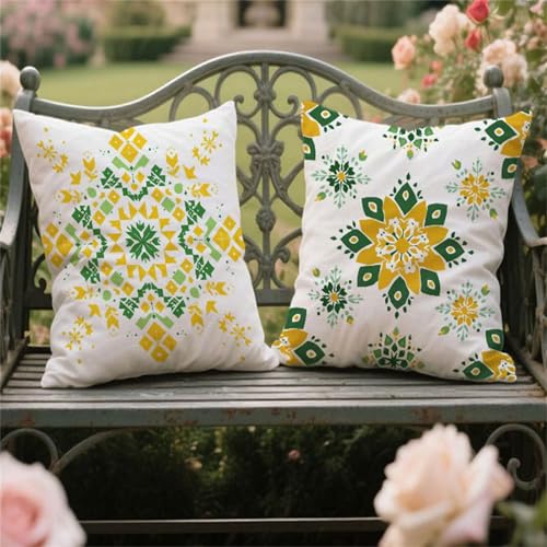 Kissenbezugen 30x30cm 2 Stück Samt Outdoor Kissen Wetterfest Gelb Kissenbezugen Geometrisch Dekokissen mit Unsichtbarer Reißverschluss für Balkon Terrassen Deko Frühling Sommer Herbst Geschenk yw-582 Kissenbezugen 30x30cm 2 Stück Samt Outdoor Kissen Wetterfest Gelb Kissenbezugen Geometrisch Dekokissen mit Unsichtbarer Reißverschluss für Balkon Terrassen Deko Frühling Sommer Herbst Geschenk yw-582 von zcscgtrhe