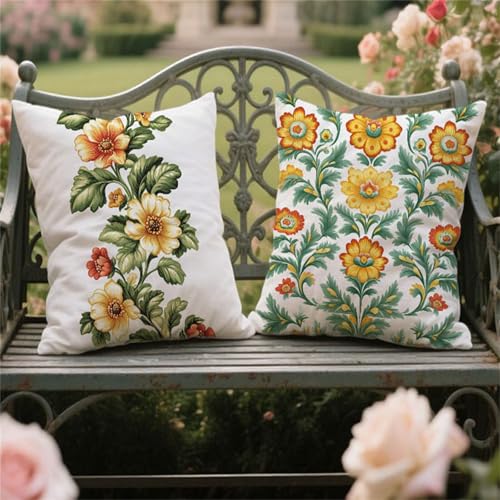 Kissenbezugen 40x40cm 2 Stück Samt Outdoor Kissen Wetterfest Gelb Kissenbezugen Sommerblume Dekokissen mit Unsichtbarer Reißverschluss für Balkon Terrassen Deko Frühling Sommer Herbst Geschenk yw-584 Kissenbezugen 40x40cm 2 Stück Samt Outdoor Kissen Wetterfest Gelb Kissenbezugen Sommerblume Dekokissen mit Unsichtbarer Reißverschluss für Balkon Terrassen Deko Frühling Sommer Herbst Geschenk yw-584 von zcscgtrhe