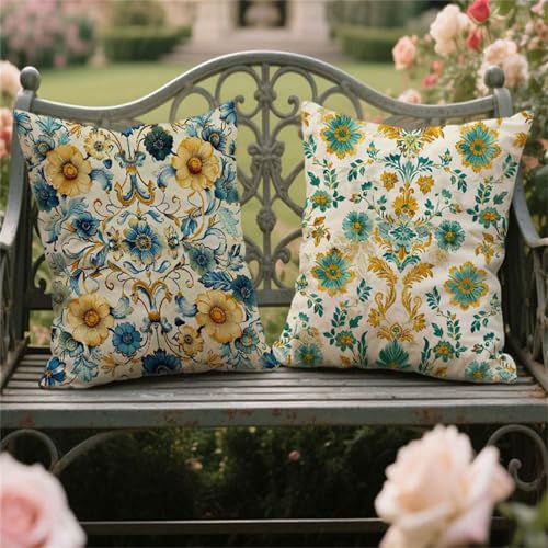 Outdoor Kissen Wetterfest Gelb Kissenbezugen 65x65cm 2 Stück Kissenhüllen Blume Dekokissen Samt Doppelseitiger Gartenkissen Zierpolster für Outdoor Deko Heim Sofa Balkon Terrasse Bauernhaus yw-581 Outdoor Kissen Wetterfest Gelb Kissenbezugen 65x65cm 2 Stück Kissenhüllen Blume Dekokissen Samt Doppelseitiger Gartenkissen Zierpolster für Outdoor Deko Heim Sofa Balkon Terrasse Bauernhaus yw-581 von zcscgtrhe